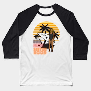 Surfing Sisterhood Baseball T-Shirt